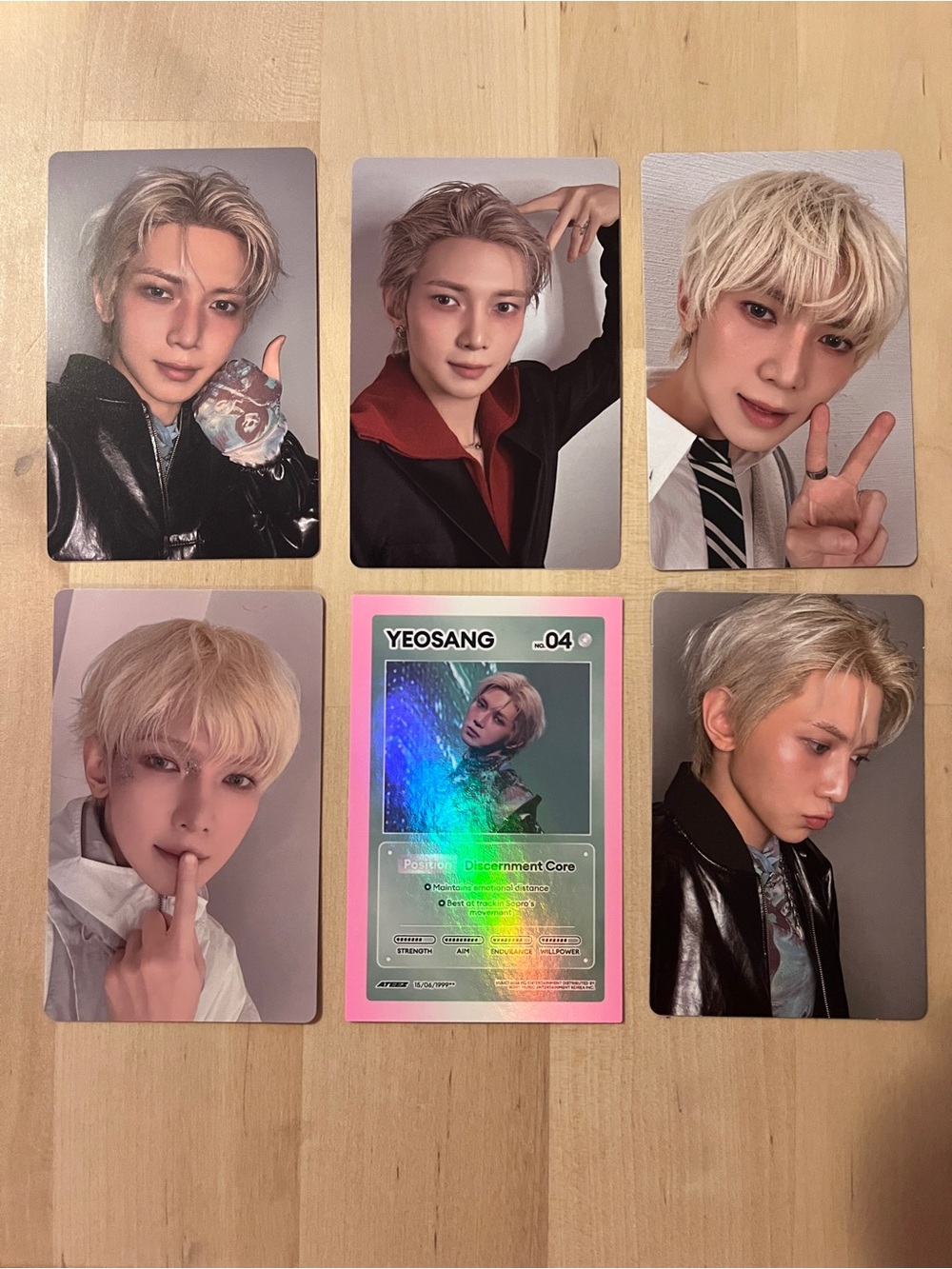 Set of 6 OFFICIAL Yeosang of Ateez photocards (Set # 3)